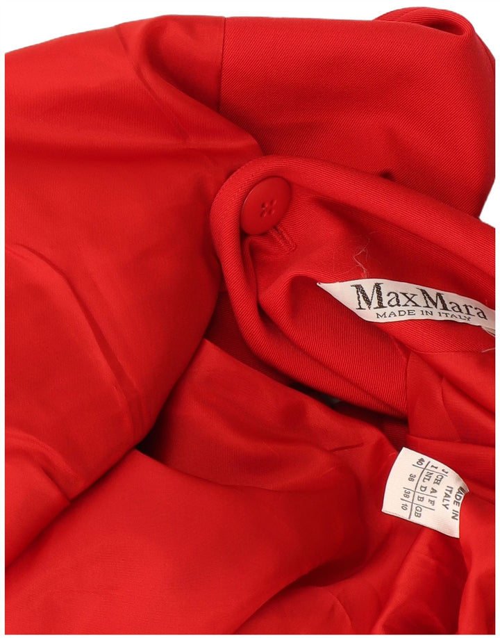 Damska marynarka Max Mara z podwójnymi piersiami, oversize UK 10, mała czerwona
