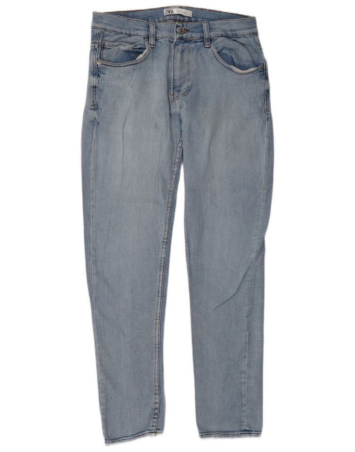 Męskie jeansy slim fit Zara EU 42 Large W32 L32 Niebieskie bawełniane