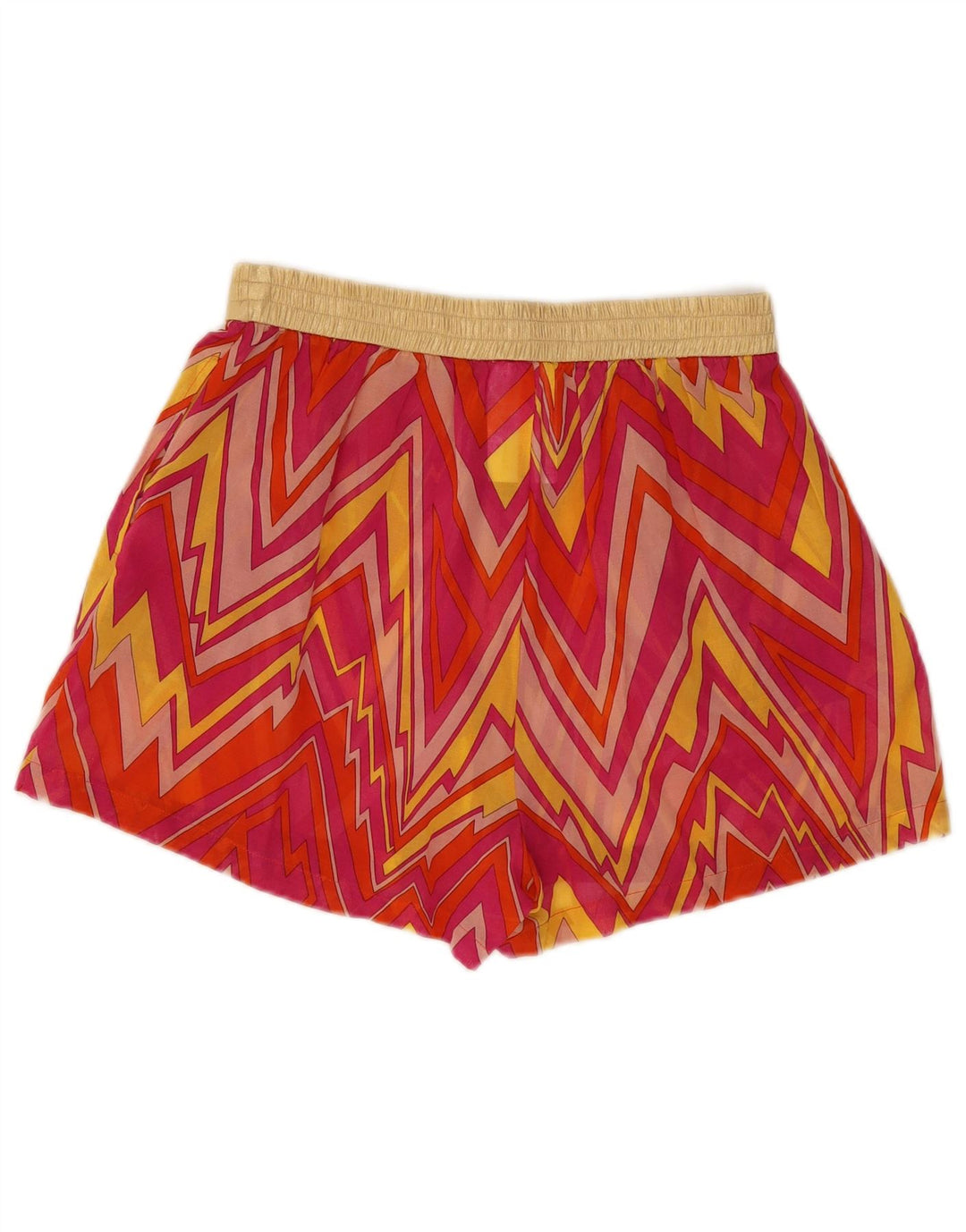Damskie spodenki Missoni z wysokim stanem, małe W26, różowy, geometryczny poliester