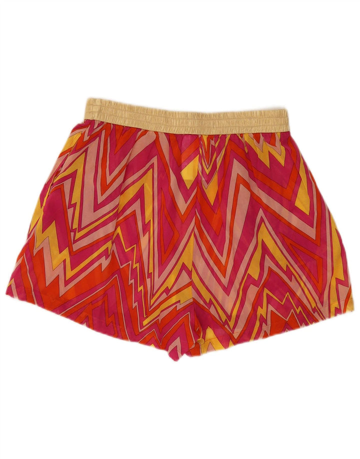 Damskie spodenki Missoni z wysokim stanem, małe W26, różowy, geometryczny poliester