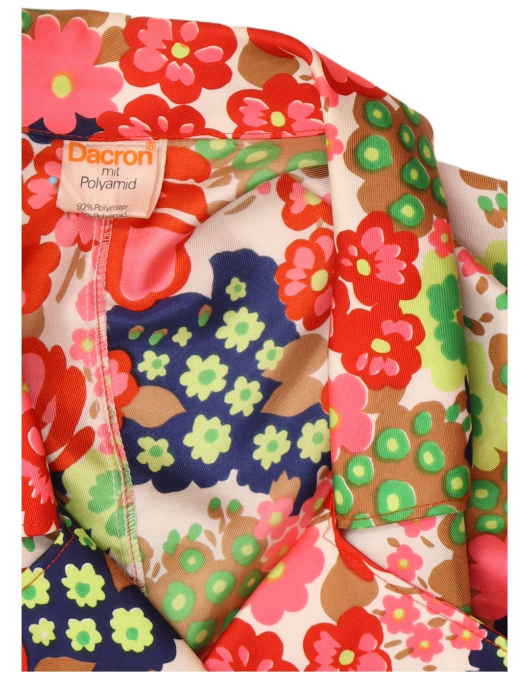 Damska marynarka z krótkim rękawem VINTAGE UK 12, średnia, wielokolorowa