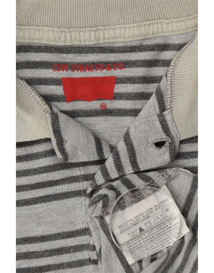 Męska koszulka polo LEVI'S, bawełniana w średnie niebieskie paski