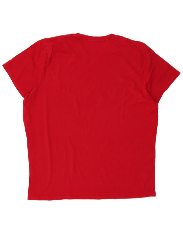 T-shirt męski Hollister Top 2XL, czerwony, bawełniany
