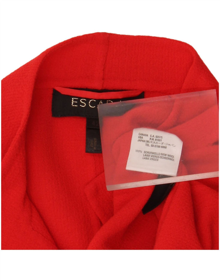ESCADA Womens Bolero Jumper EU 42 Large Red Wool