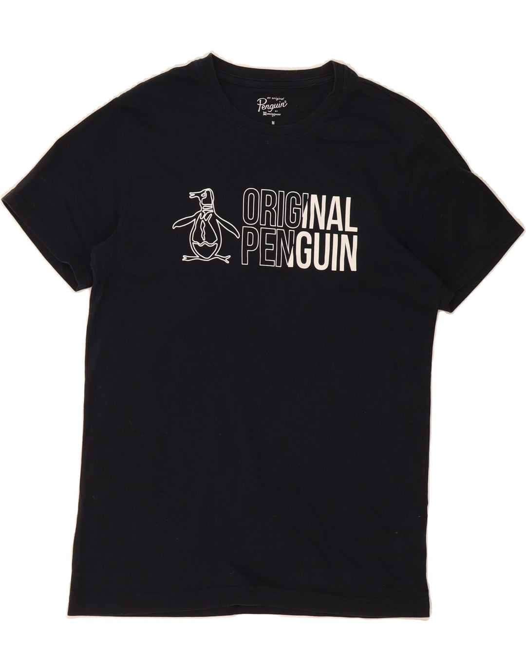 PENGUIN Mens Graphic T-Shirt Top Medium Black Cotton Vintage Penguin and Second-Hand Penguin from Messina Hembry 