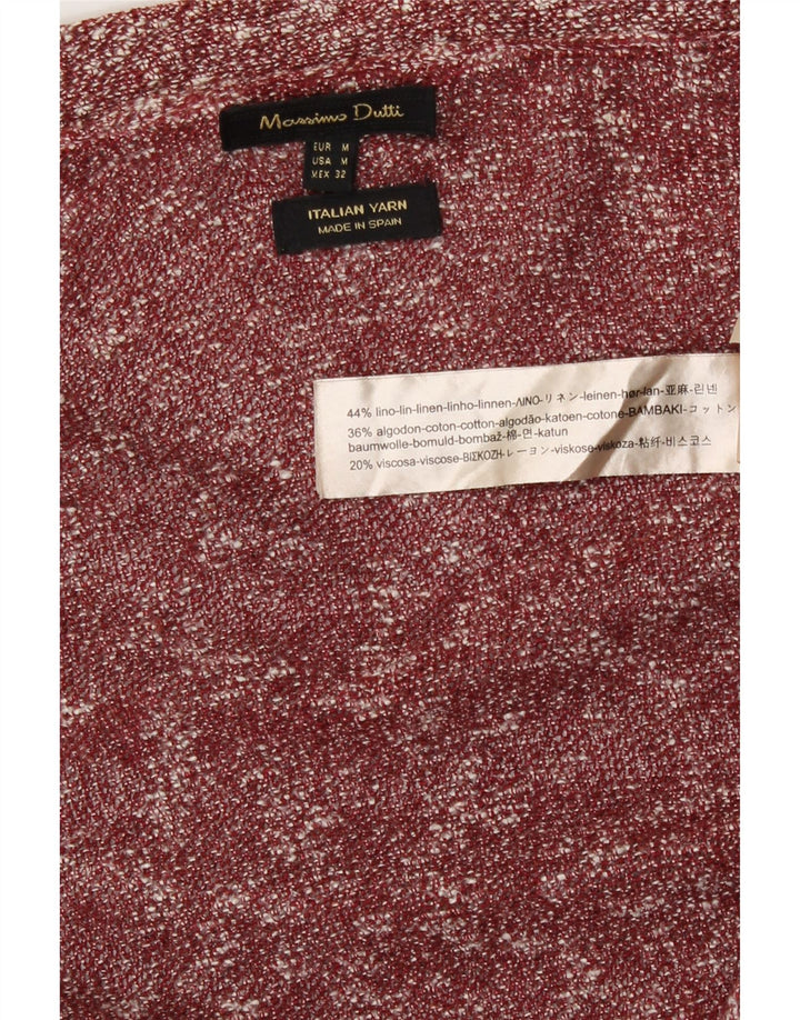 Sweter damski Massimo Dutti Longline Cardigan UK 14, średni, czerwony, nakrapiany