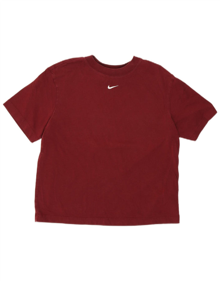 T-shirt damski NIKE Top UK 6 XS, bordowa bawełna