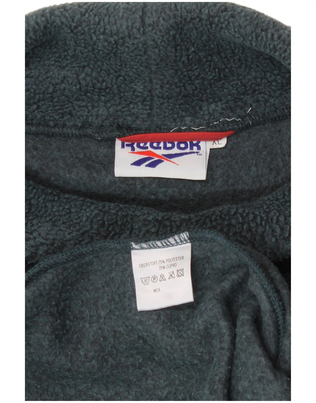 Męski sweter polarowy Reebok XL, zielony, poliestrowy