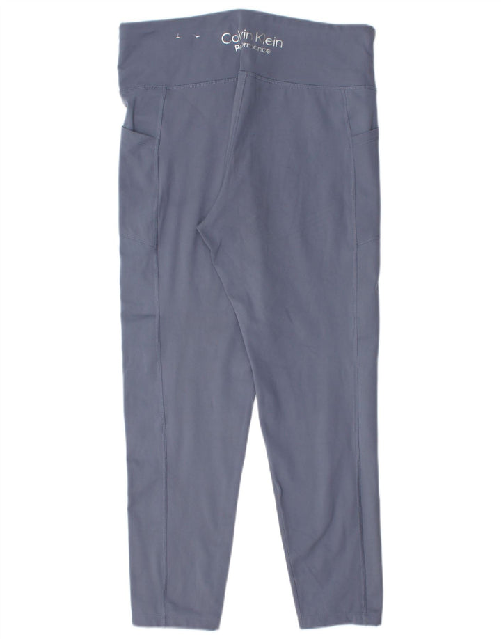 Legginsy damskie Calvin Klein UK 18 XL Niebieski poliester