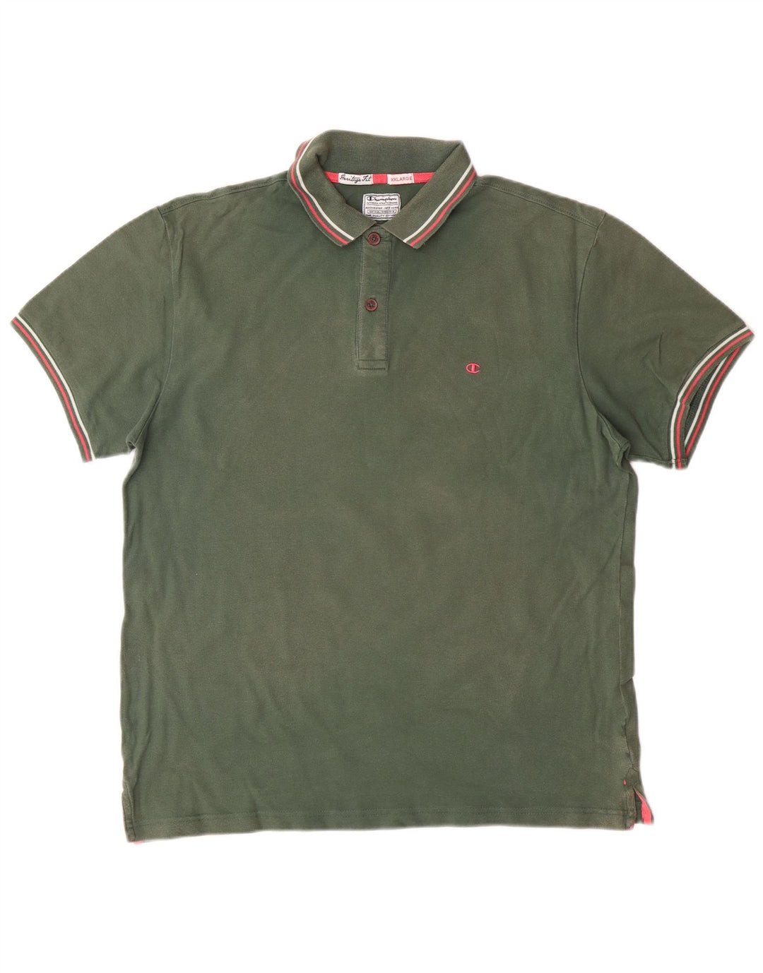 Męska koszulka polo CHAMPION Heritage Fit 2XL w kolorze zielonym