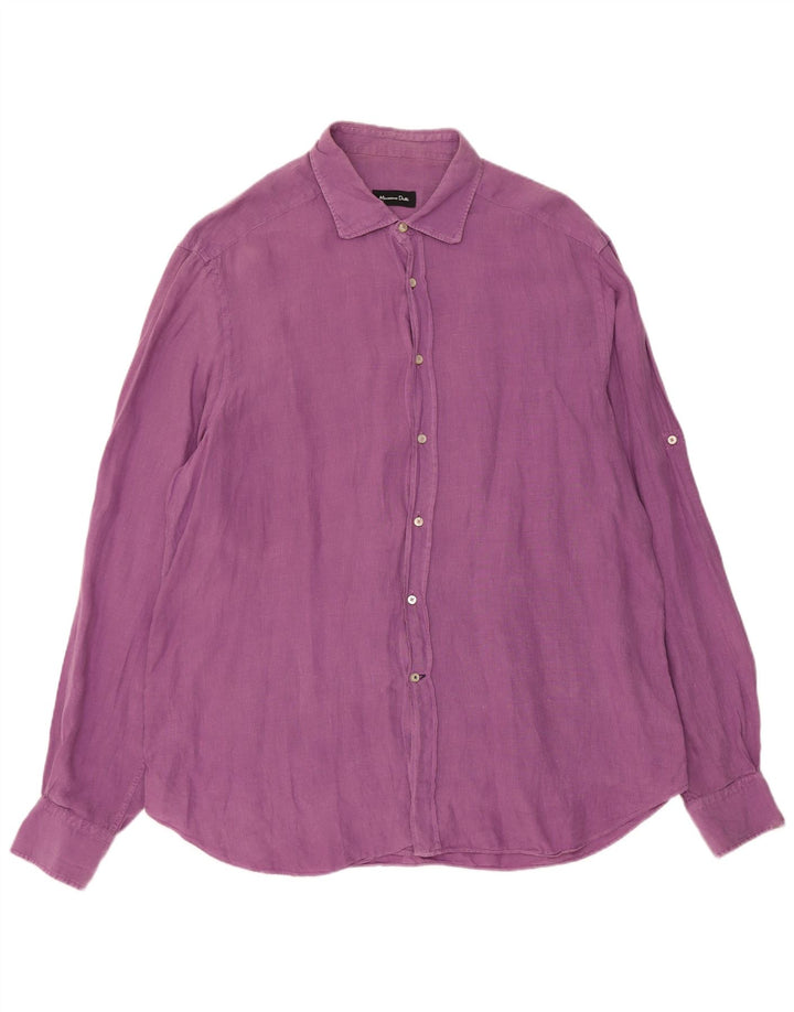 Koszula męska Massimo Dutti 2XL fioletowa