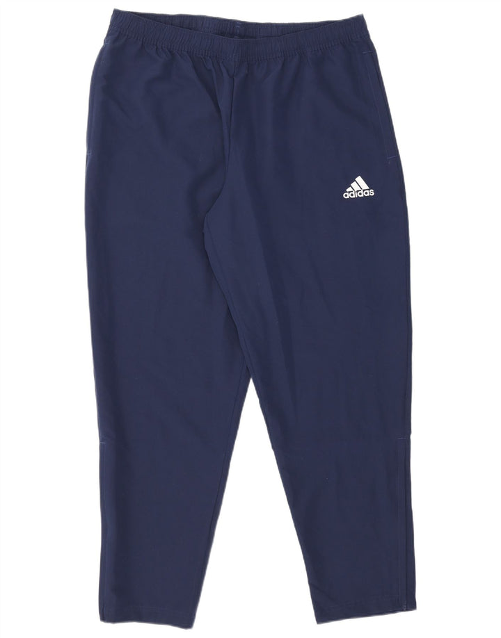 Męskie spodnie dresowe Adidas Aeroready XL granatowe, poliestrowe