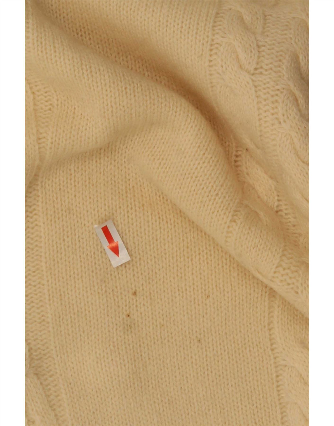 Cacharel Męski sweter polo IT 52 Duża beżowa wełna