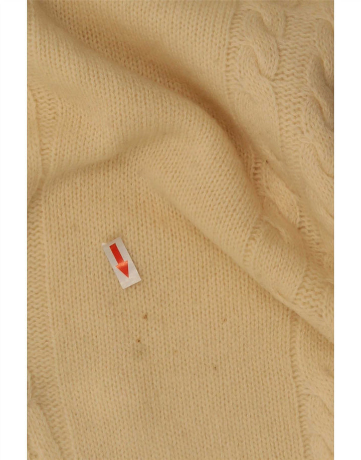 Cacharel Męski sweter polo IT 52 Duża beżowa wełna