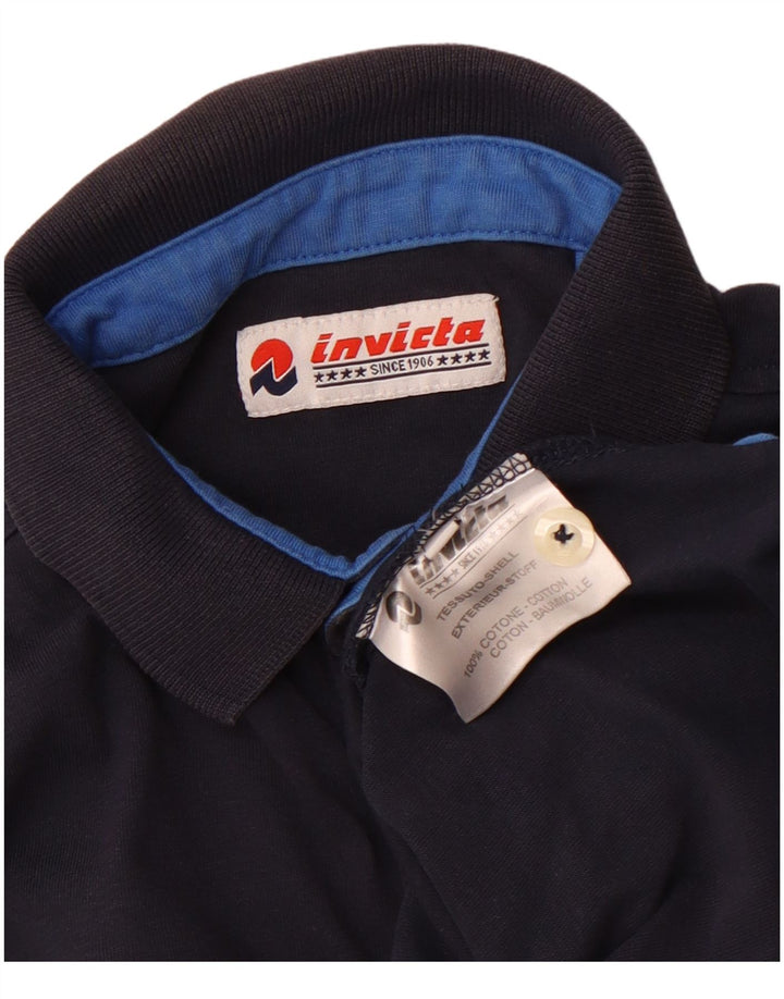 Męska koszulka polo INVICTA XS, bawełniana, granatowa
