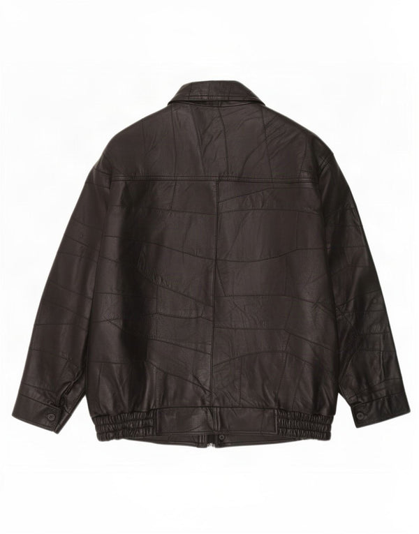 Vintage Mens Leather Jacket UK 40 Large Black