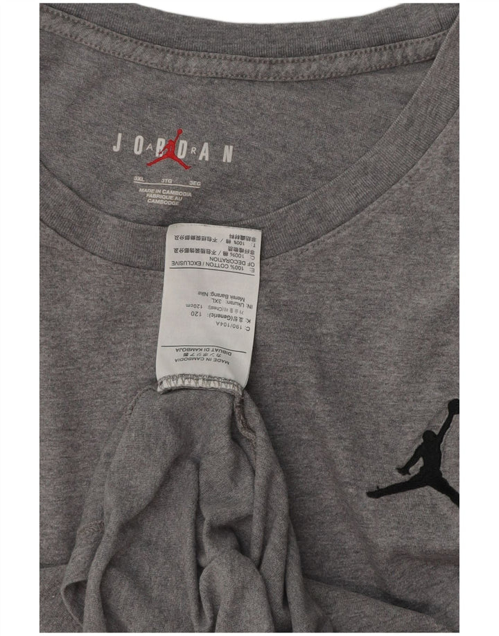 Koszulka męska JORDAN Top 3XL, szara, bawełniana