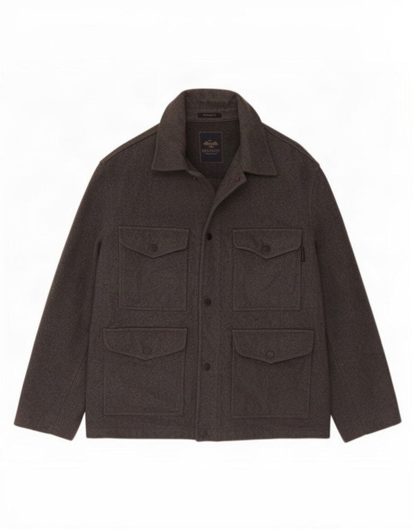 Męska kurtka użytkowa Seventy UK 42 XL, szara wełna