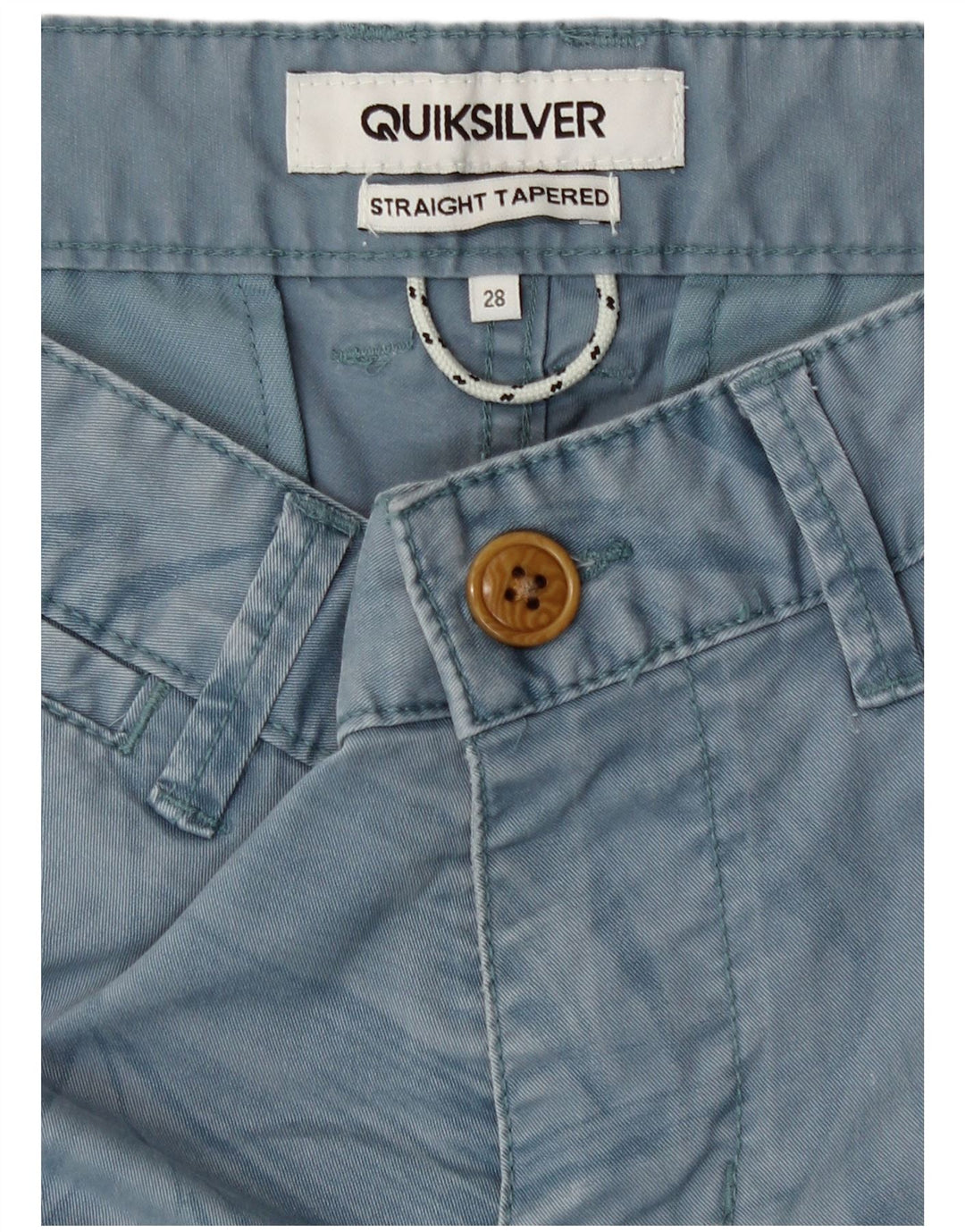 Męskie spodenki chino Quiksilver W28, mała, niebieska, bawełniana w kwiaty