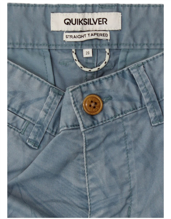 Męskie spodenki chino Quiksilver W28, mała, niebieska, bawełniana w kwiaty