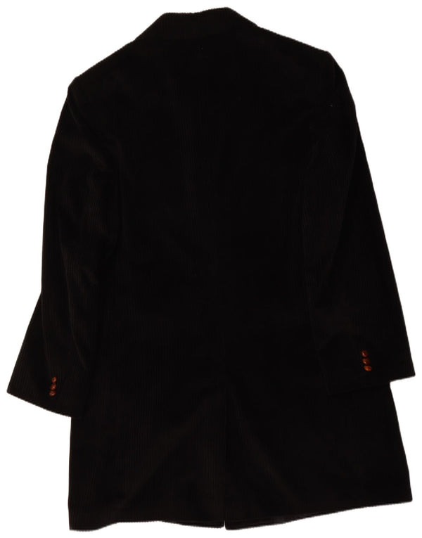 Męski sztruksowy płaszcz Velluto Duca Visconti IT 58 4XL czarny