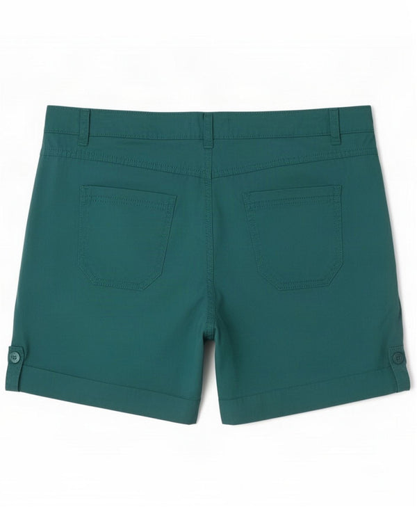 Marks & Spencer Damskie spodenki Chino z wysokim stanem UK 16, duże, W38, zielone, bawełniane