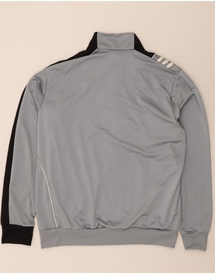 ADIDAS Mens Tracksuit Top Jacket UK 44/46 Large Grey Colourblock Polyester Vintage Adidas and Second-Hand Adidas from Messina Hembry 