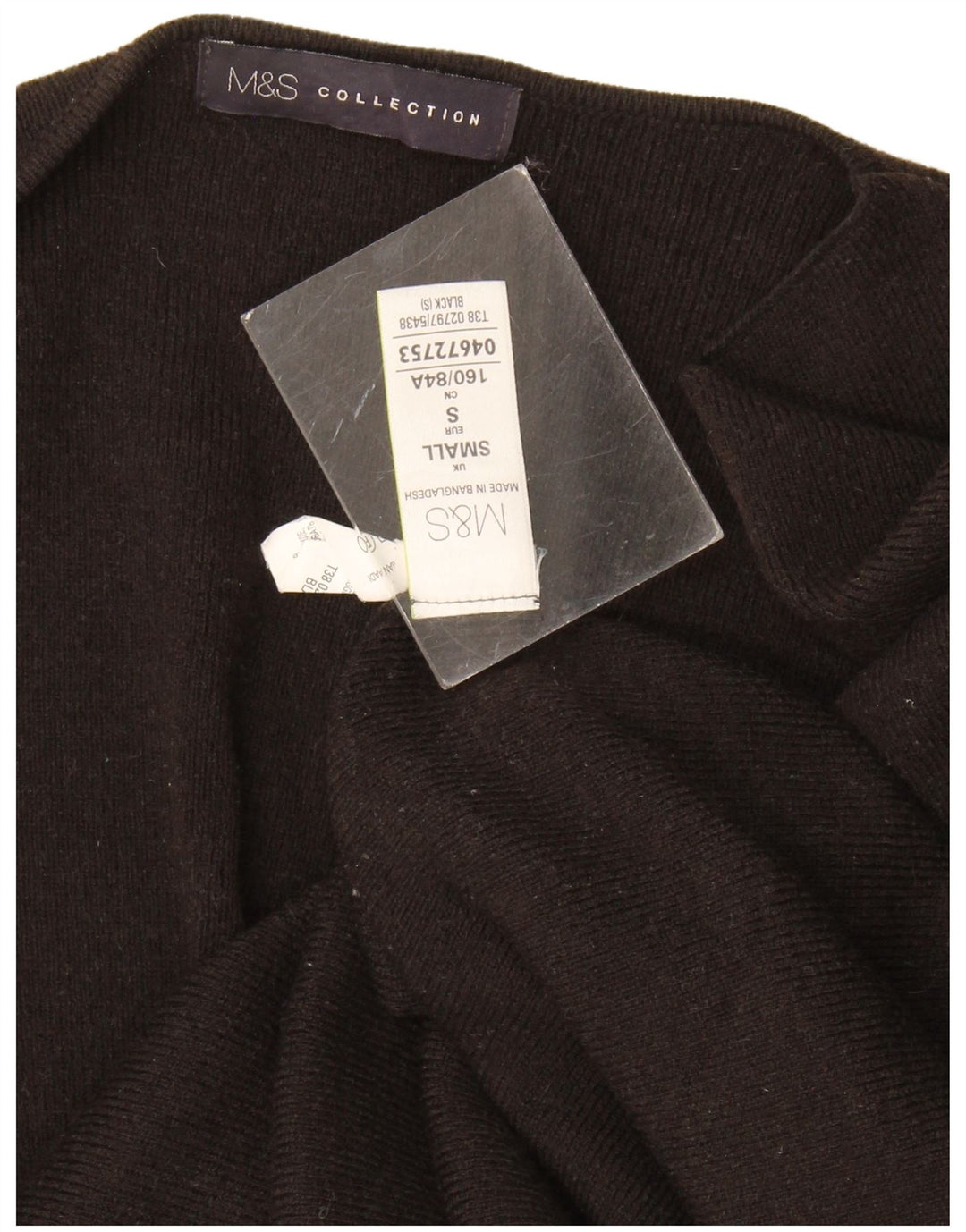 Marks & Spencer Damski sweter rozpinany o długim kroju, UK 10, mały, czarny