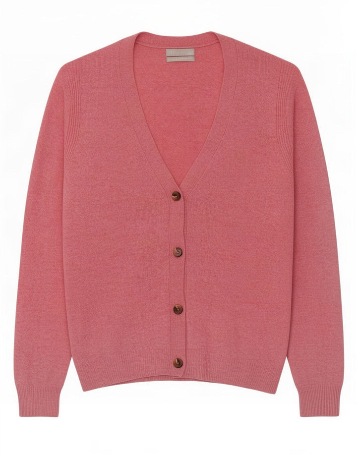 Marks & Spencer Damski sweter kardigan UK 16, duży, różowy, wełniany