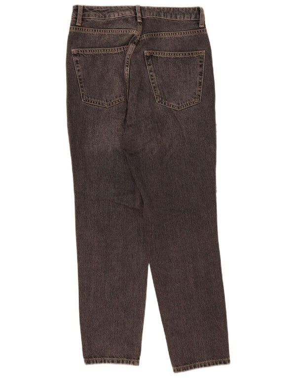 Topshop Womens Mom Distressed Tapered Jeans W28 L27 Grey Cotton