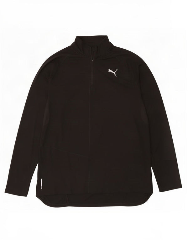 Męski dres Puma z zamkiem błyskawicznym, duży, czarny