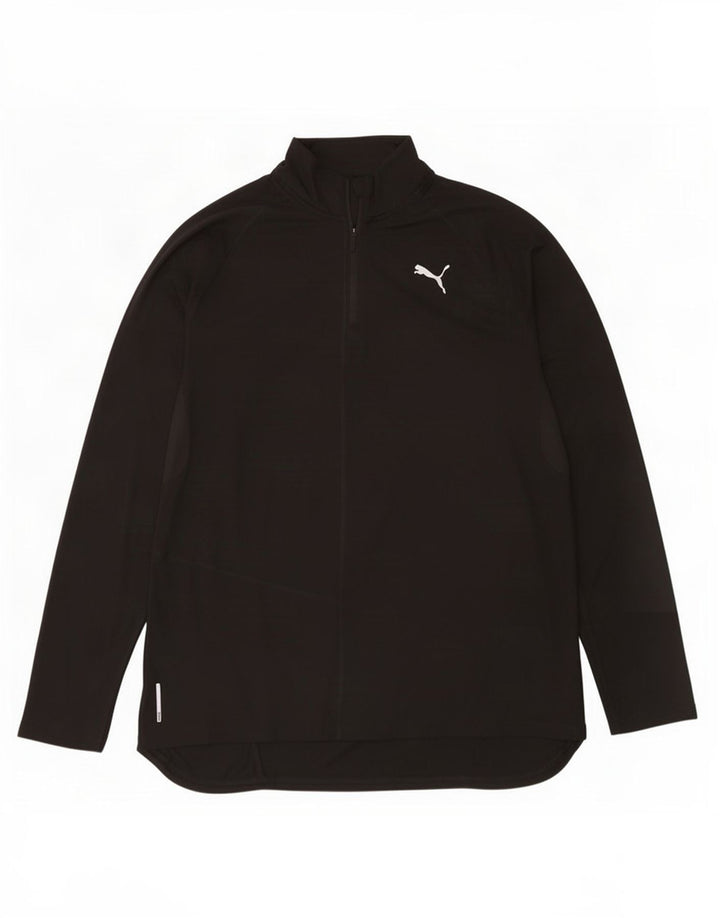 Męski dres Puma z zamkiem błyskawicznym, duży, czarny