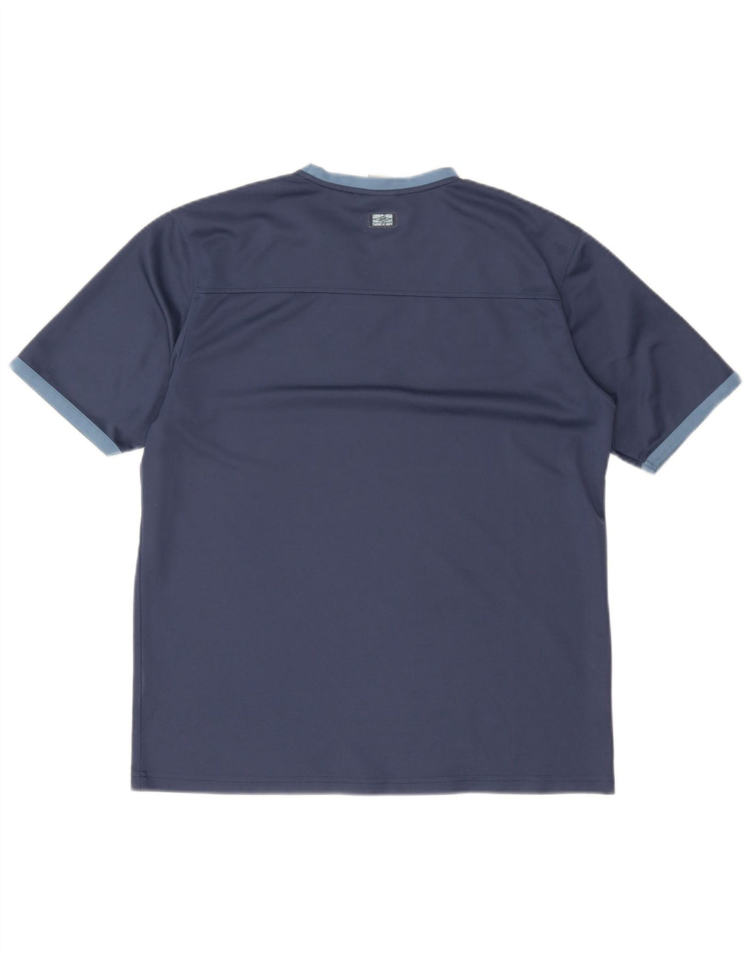 Męska koszulka z grafiką Umbro, top XL, granatowy, poliester z blokami kolorów