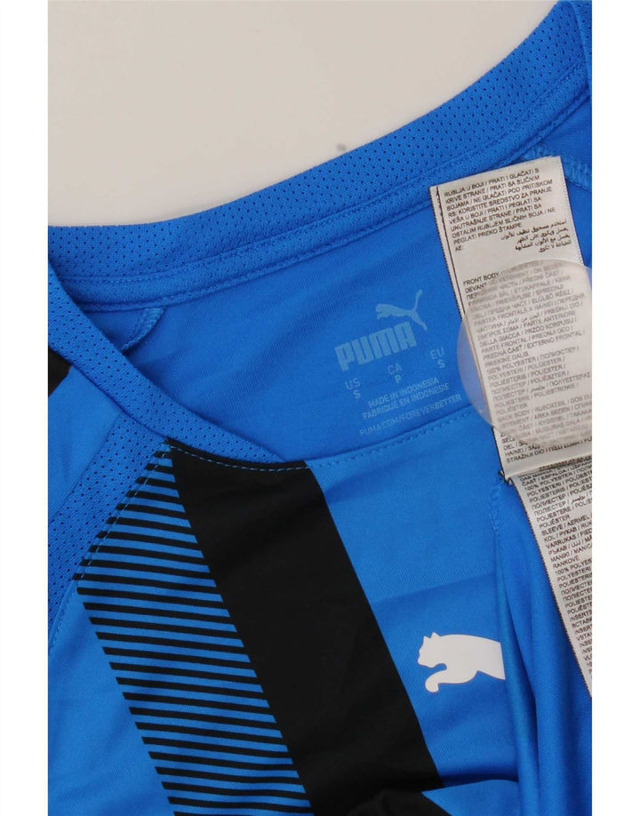 Męska koszulka Puma Top z poliestru w małe niebieskie paski