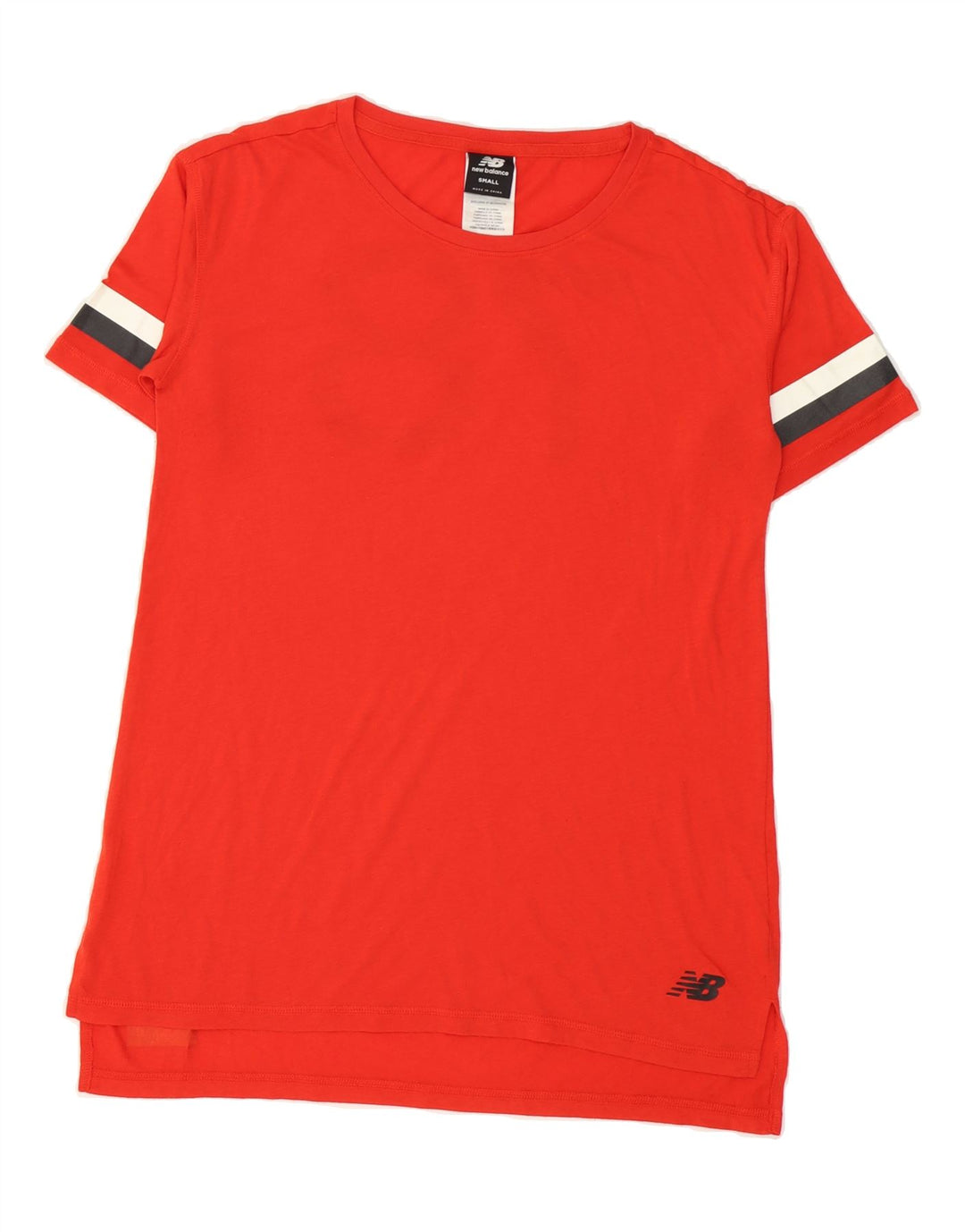 NEW BALANCE Womens Graphic T-Shirt Top UK 10 Small Red Polyester Vintage New Balance and Second-Hand New Balance from Messina Hembry 