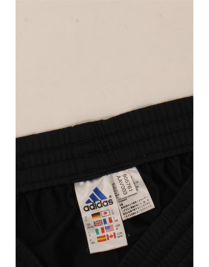 Męskie spodnie dresowe Adidas UK 40/42 Średni czarny poliester z blokami kolorów
