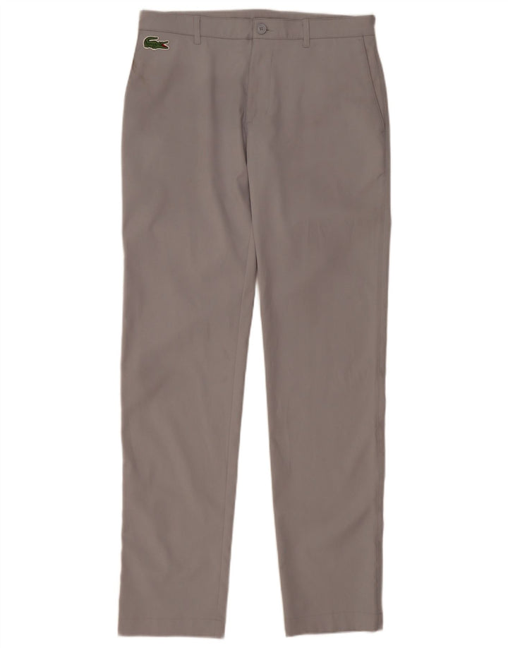 Męskie spodnie Chino Lacoste Rozmiar 40 Średnie W32 L33 Szary poliester