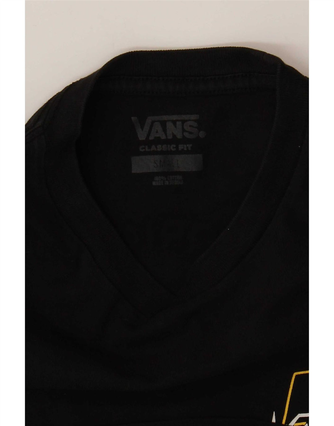 Męski T-shirt Vans Classic Fit z grafiką, mały, czarny