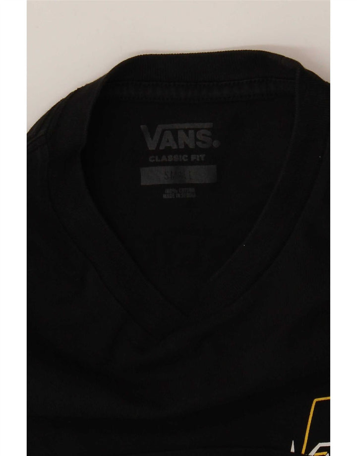 Męski T-shirt Vans Classic Fit z grafiką, mały, czarny