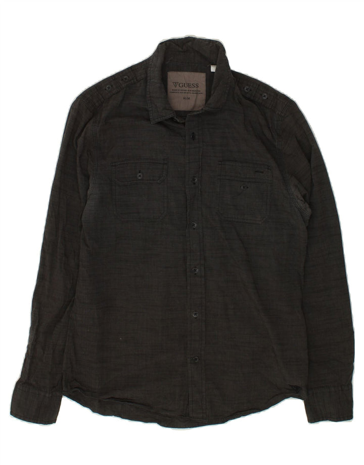 GUESS Mens Shirt Medium Grey Cotton Vintage Guess and Second-Hand Guess from Messina Hembry 