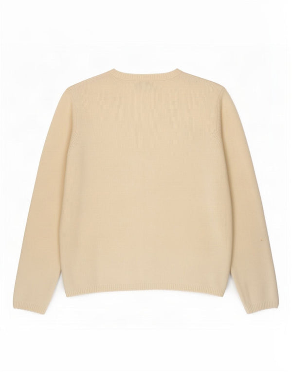 Marks & Spencer Damski sweter rozpinany UK 12, średni beż, bawełna
