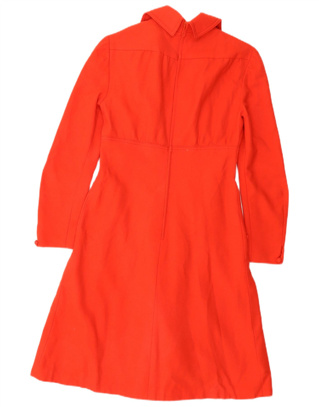 VINTAGE Damska sukienka o linii A z długim rękawem EU 38 Średnia czerwona nowa wełna