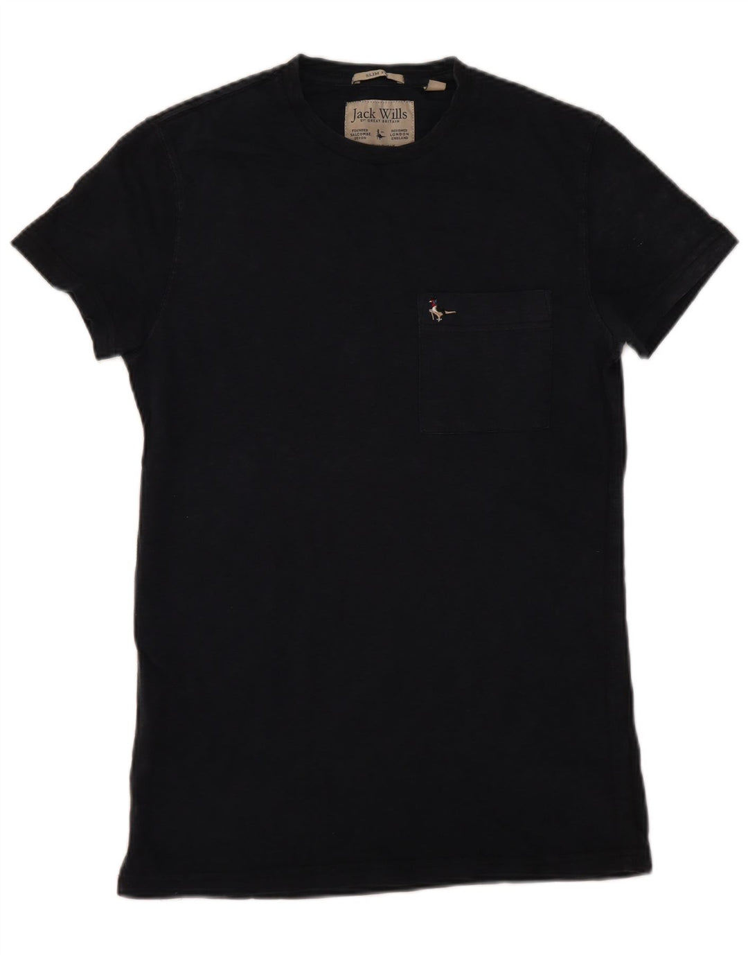 T-shirt męski slim fit JACK WILLS Top XS, bawełniany, granatowy