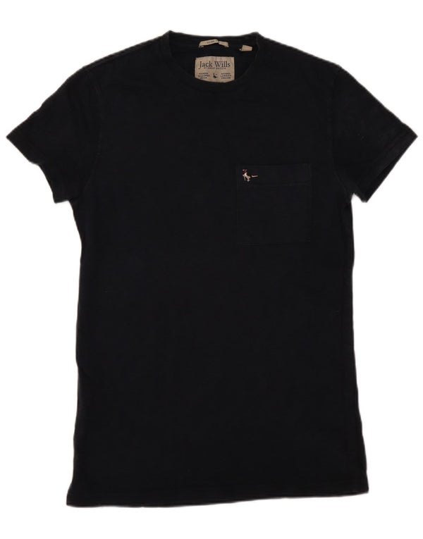 T-shirt męski slim fit JACK WILLS Top XS, bawełniany, granatowy