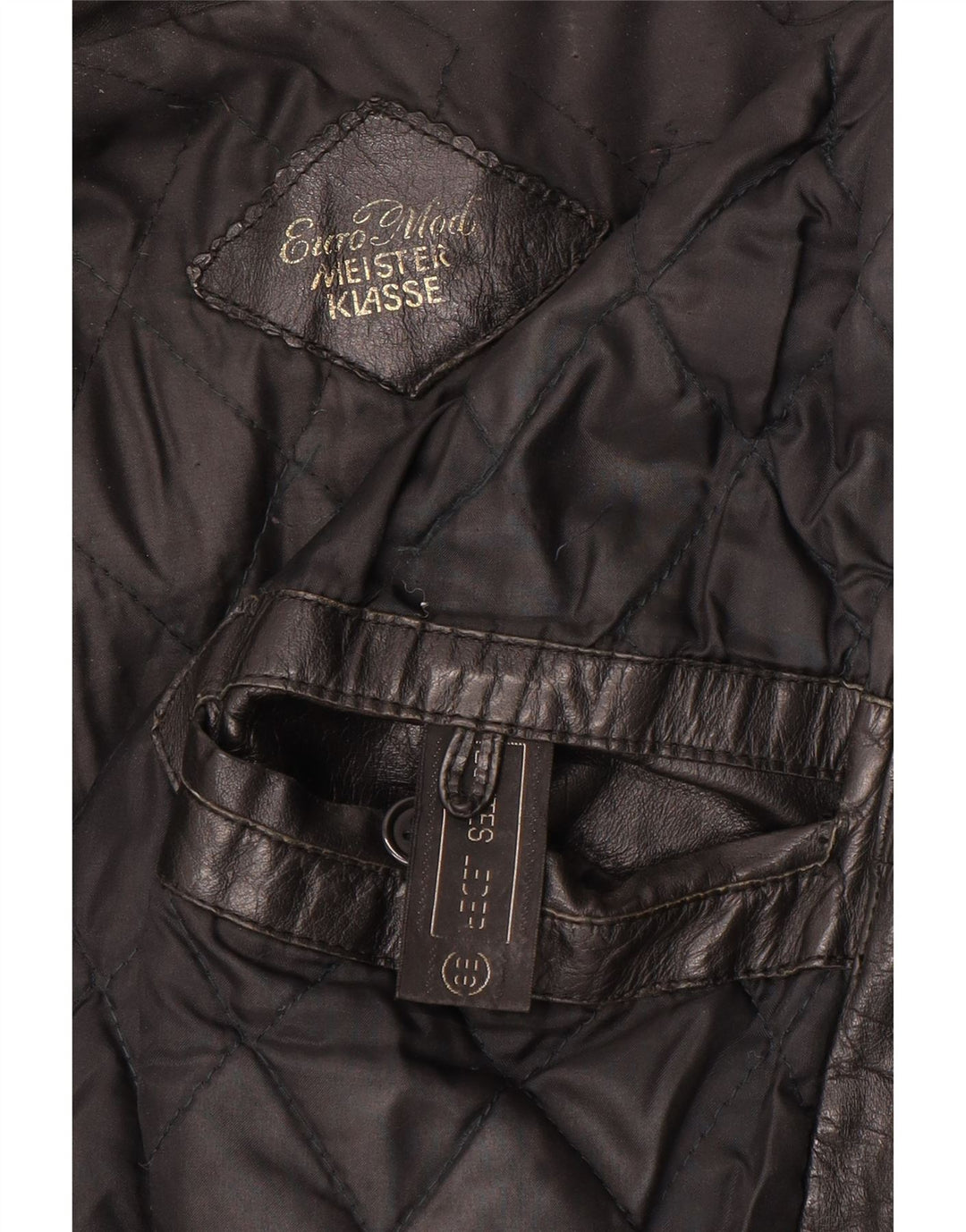 Vintage męska skórzana kurtka UK 40 duża czarna skóra