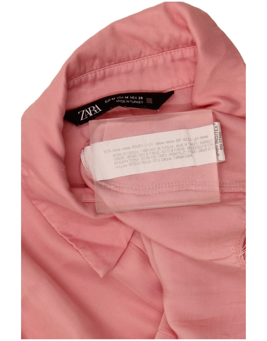 Damska bluzka koszulowa ZARA Crop Batwing UK 14 Średnioróżowa wiskoza