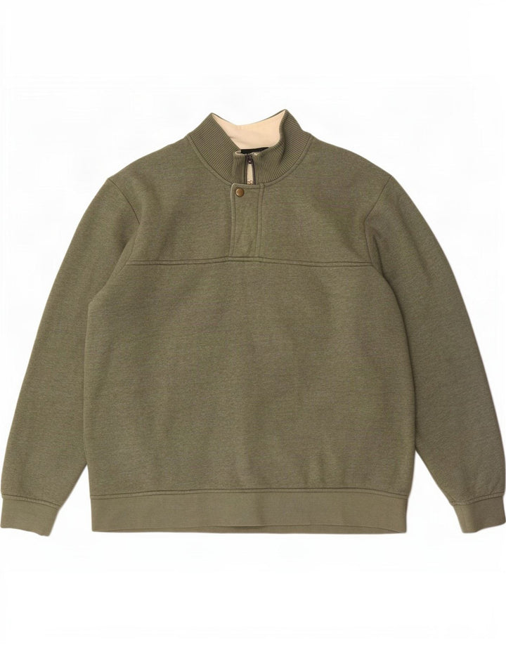 Męska bluza z zamkiem błyskawicznym Orvis XL, bawełniana w kolorze khaki