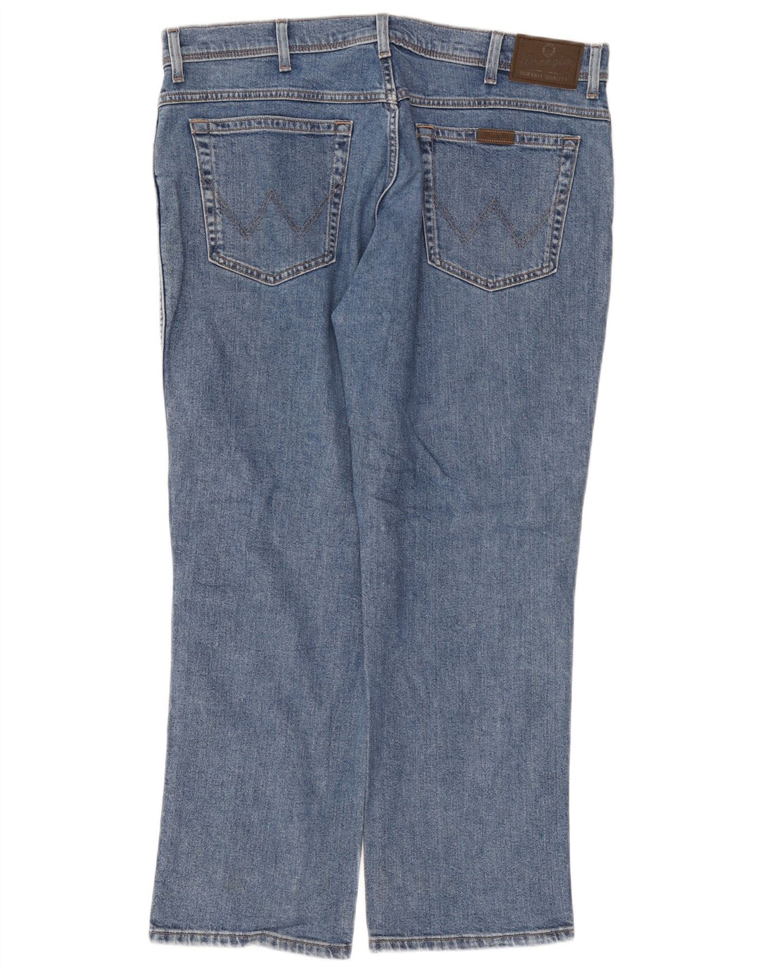 WRANGLER Męskie proste dżinsy W38 L30 Niebieskie, bawełniane