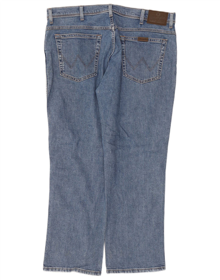 WRANGLER Męskie proste dżinsy W38 L30 Niebieskie, bawełniane