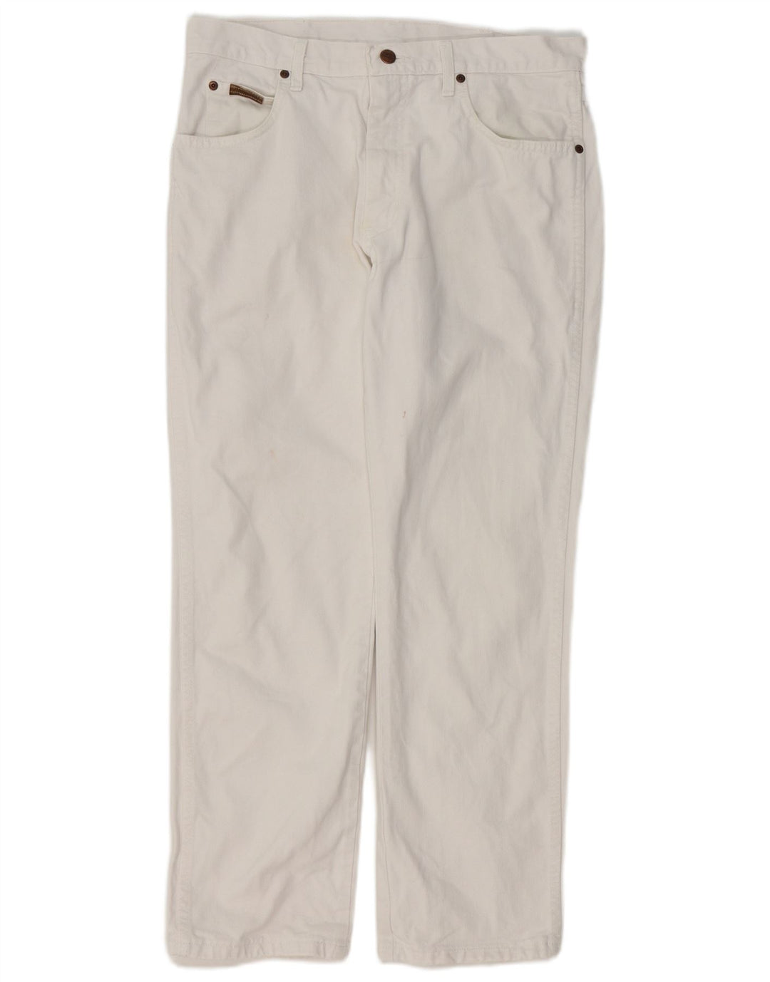 Męskie proste dżinsy WRANGLER W32 L28 białe